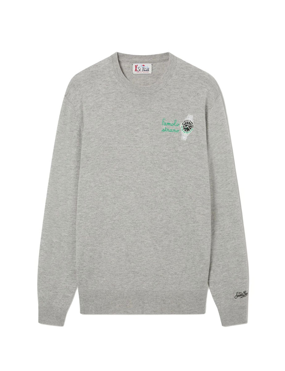 pullover heron famolo strano grigio melange - st. barth - pullover