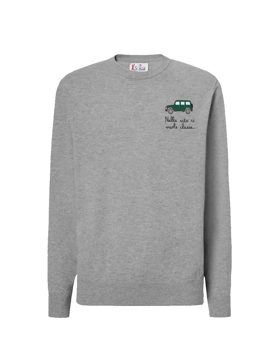 pullover heron light vita classe grey melange - st barth - pullover