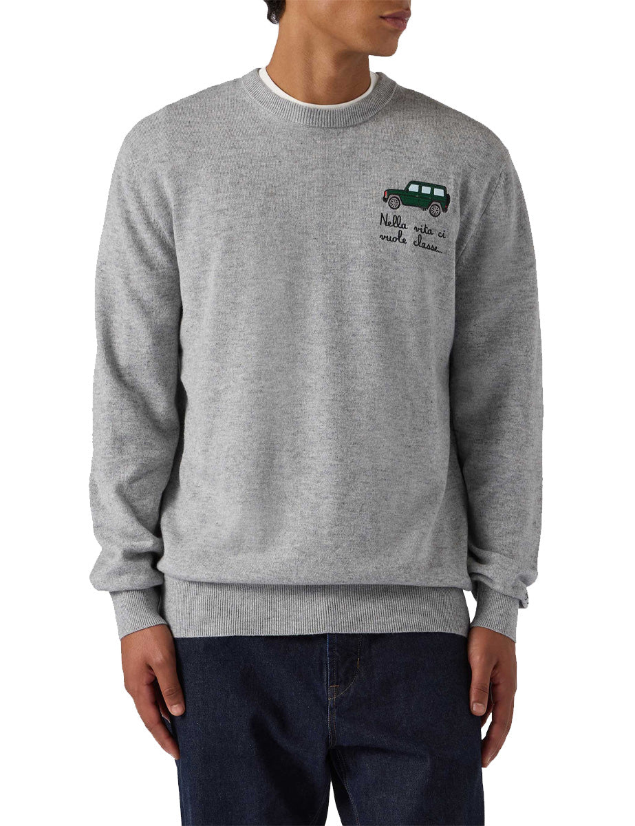 pullover heron light vita classe grey melange - st barth - pullover