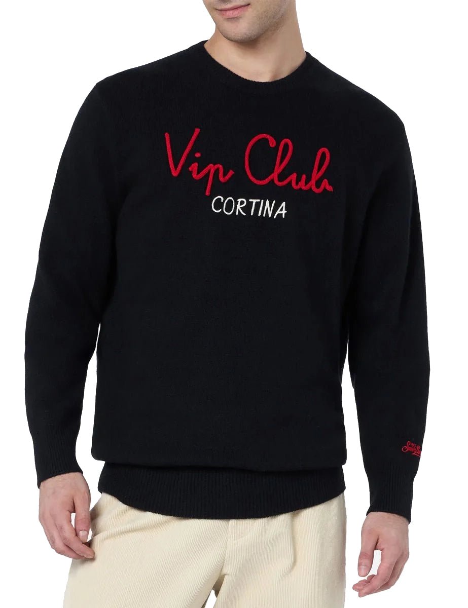 pullover heron vacanze vip nero - st. barth - pullover