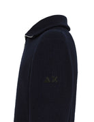 pullover high zip costa inglese blu navy - sun68 - pullover