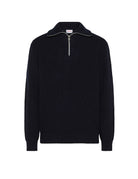 pullover high zip costa inglese blu navy - sun68 - pullover