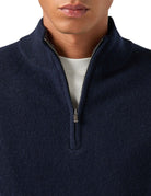 pullover high zip jermyn lana blu notte - st. barth - pullover