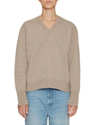 pullover lana cashmere taupe melange - rohe - pullover