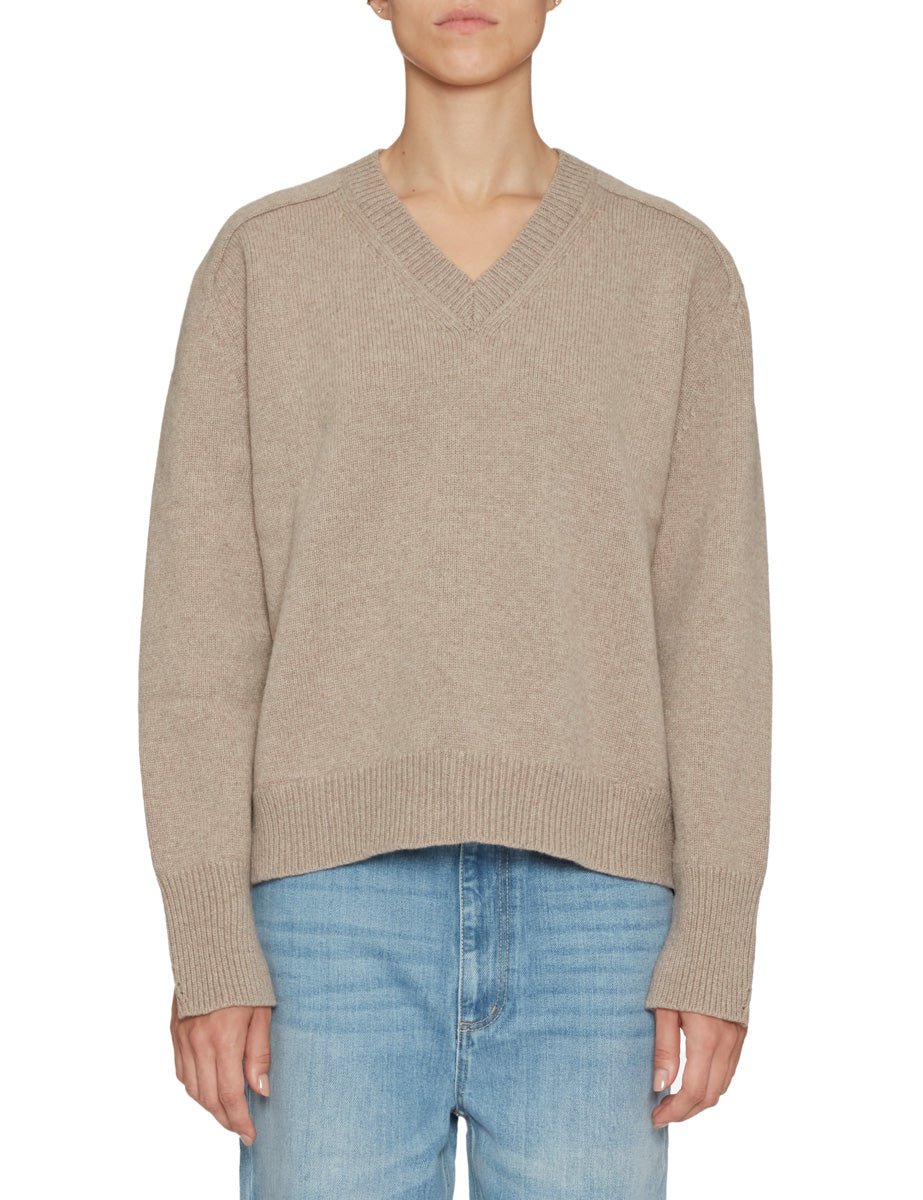 pullover lana cashmere taupe melange - rohe - pullover