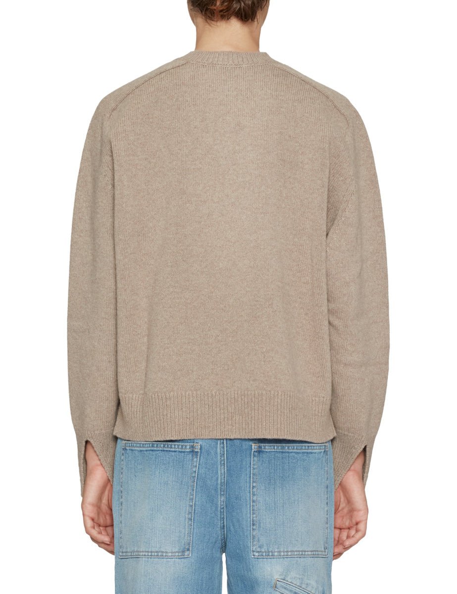 pullover lana cashmere taupe melange - rohe - pullover
