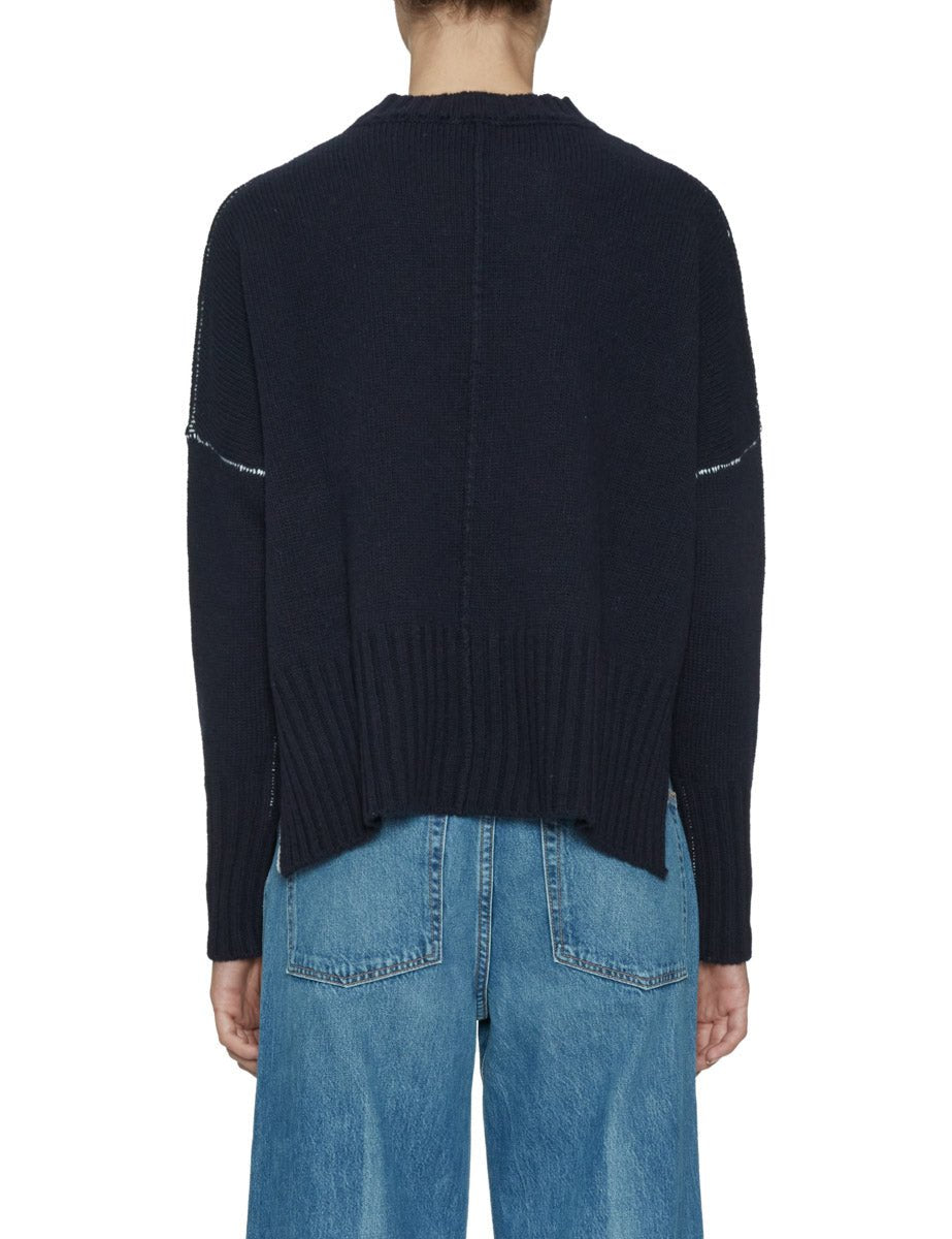 pullover lana over blu - jei - o - pullover
