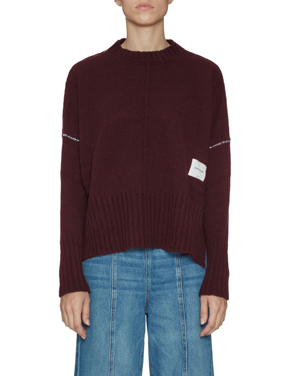 pullover lana over borgogna - jei - o - pullover