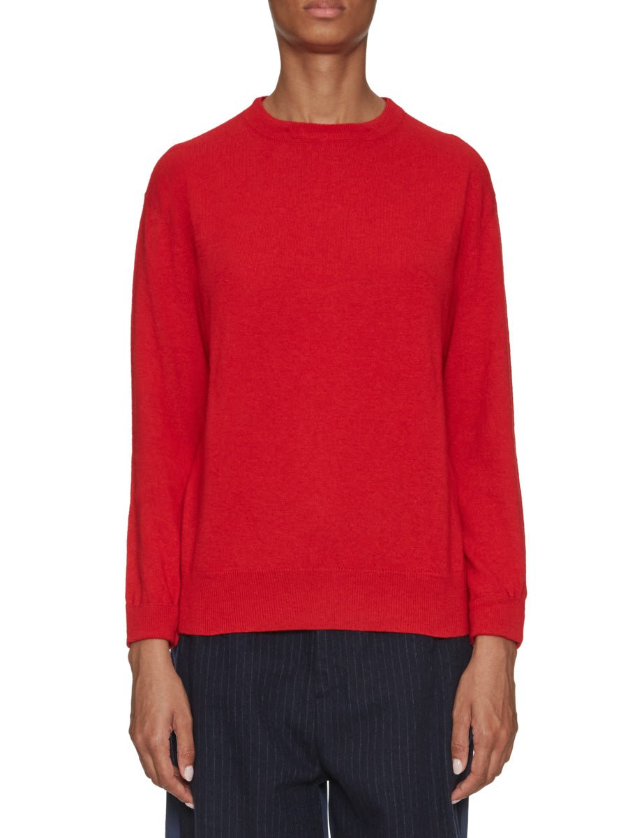 pullover nina girocollo collo staccabile rosso - jejia - pullover