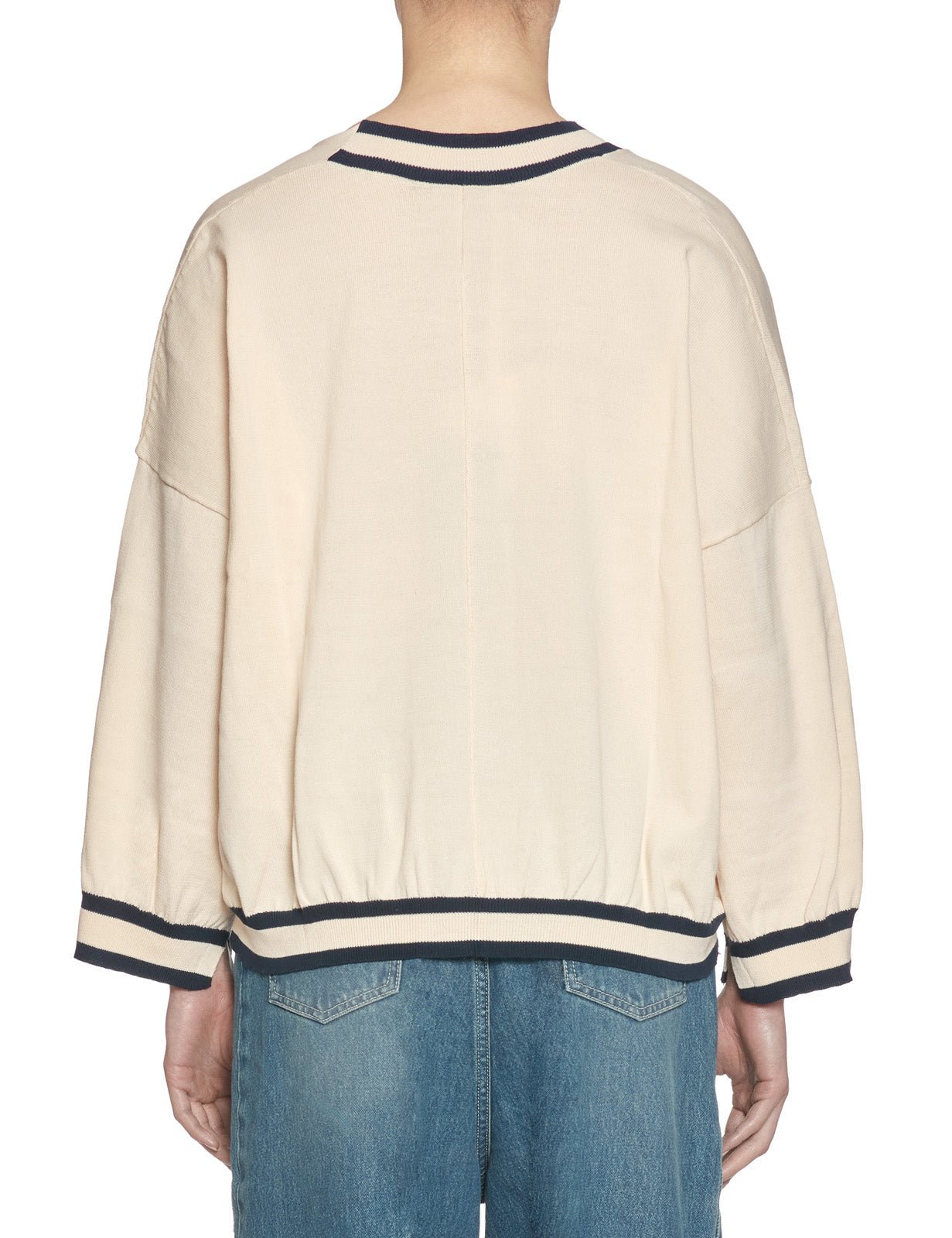 pullover profili riga gesso blu - jei - o - pullover