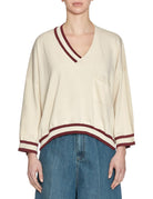 pullover profili riga gesso cherry - jei - o - pullover