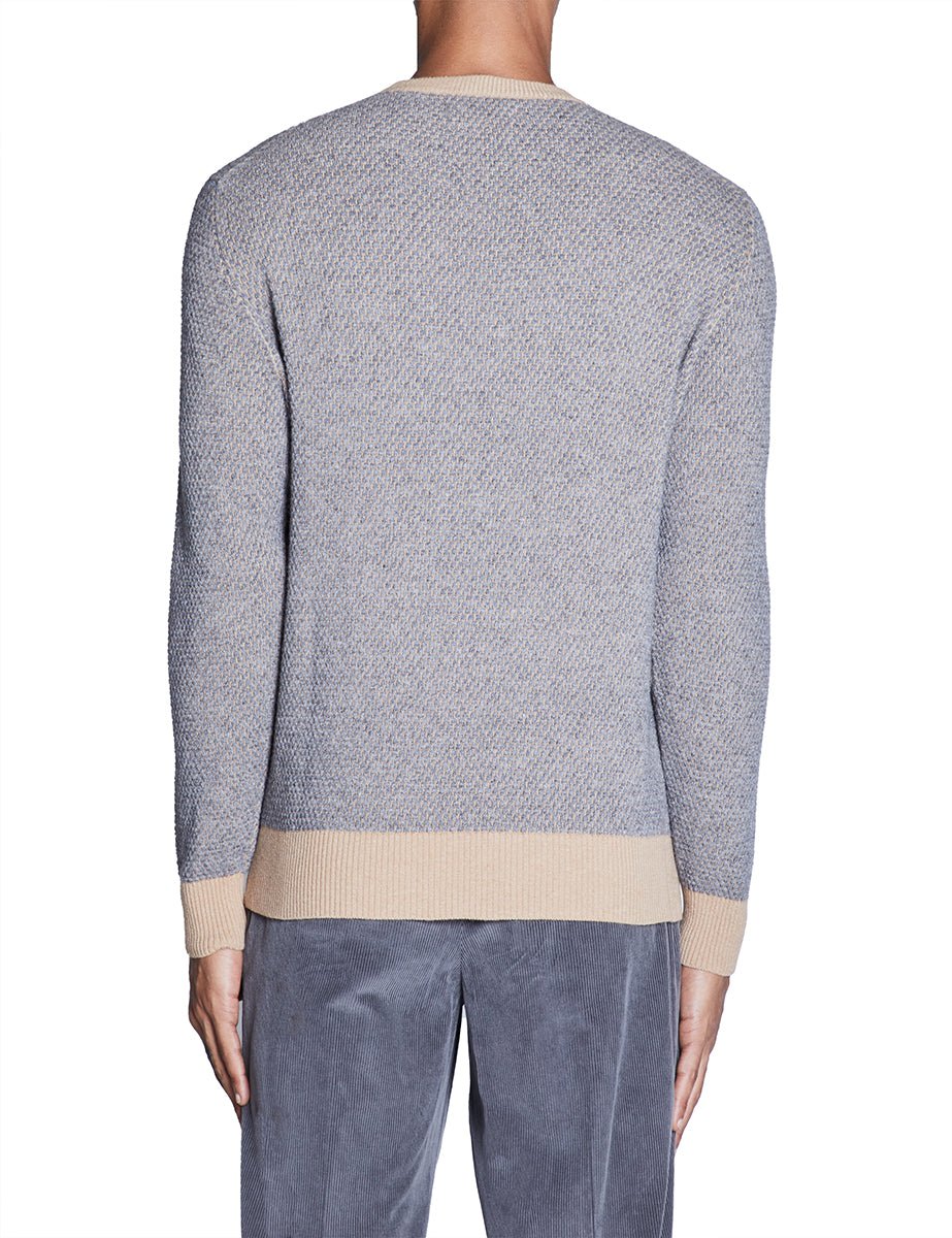 pullover punto pannocchia cammello grigio - jurta - pullover