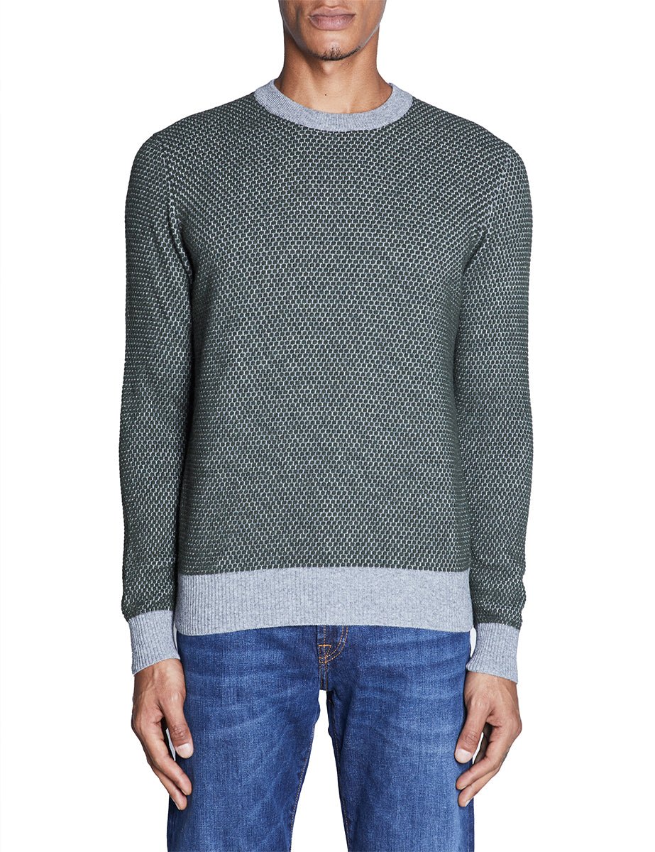 pullover punto pannocchia grigio army - jurta - pullover