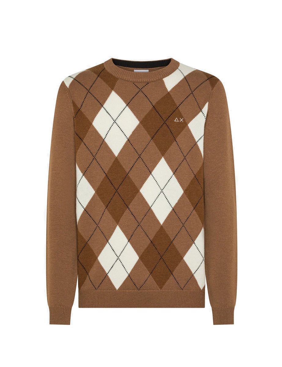 pullover rombi misto cashmere deserto - sun68 - pullover