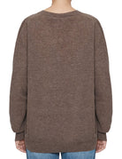 pullover scollo v castagna - alysi - pullover