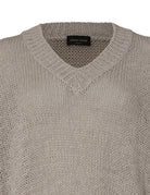 pullover scollo v fettuccia grigio - Frida SRL