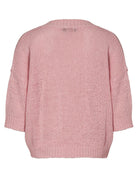 pullover scollo v fettuccia rosa - roberto collina - pullover