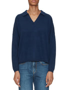 pullover scollo v maya blu navy - absolut cashmere - pullover