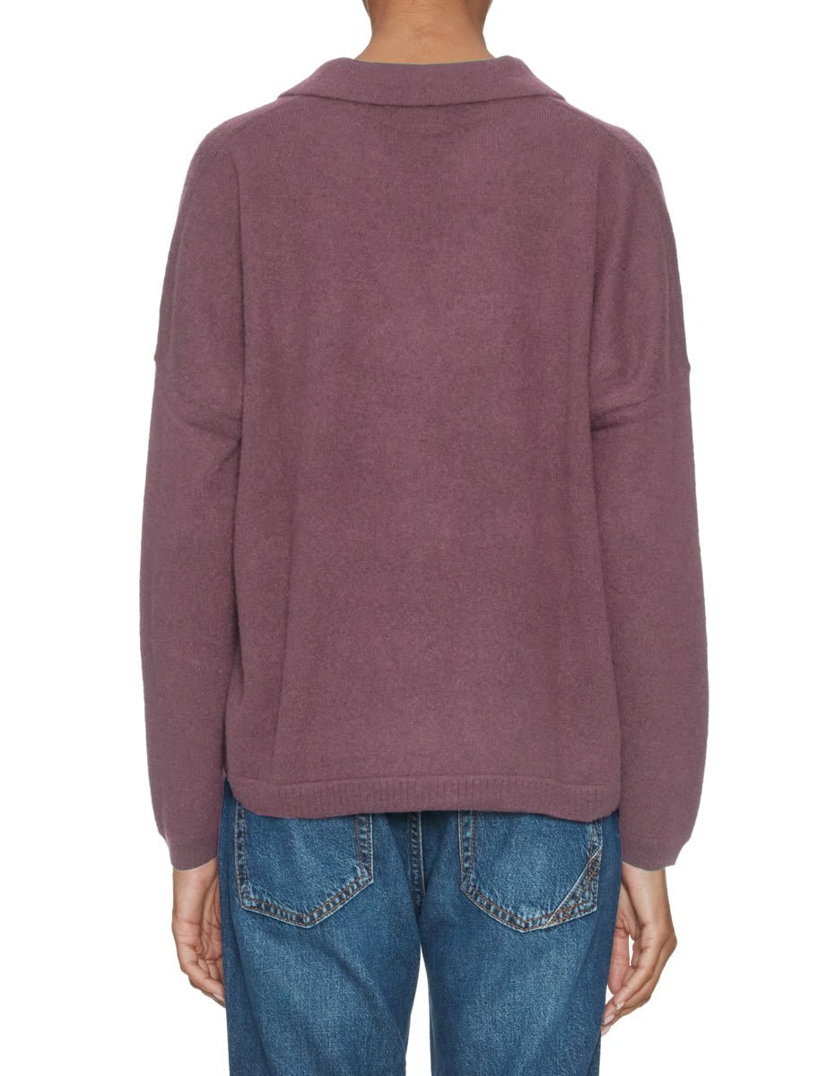 pullover scollo v maya rosa malva - absolut cashmere - pullover