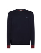 pullover toppe lana cotone blu navy - sun68 - pullover