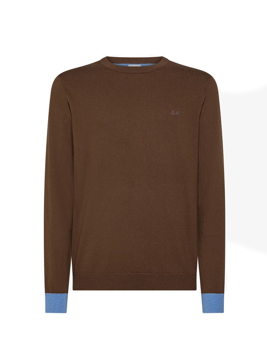 pullover toppe lana cotone cioccolato - sun68 - pullover