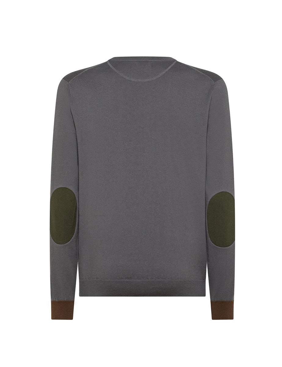 pullover toppe lana cotone grigio scuro - sun68 - pullover