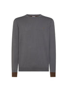 pullover toppe lana cotone grigio scuro - sun68 - pullover