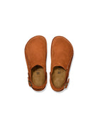 sabot fibbia camoscio marrone - birkenstock - sabot