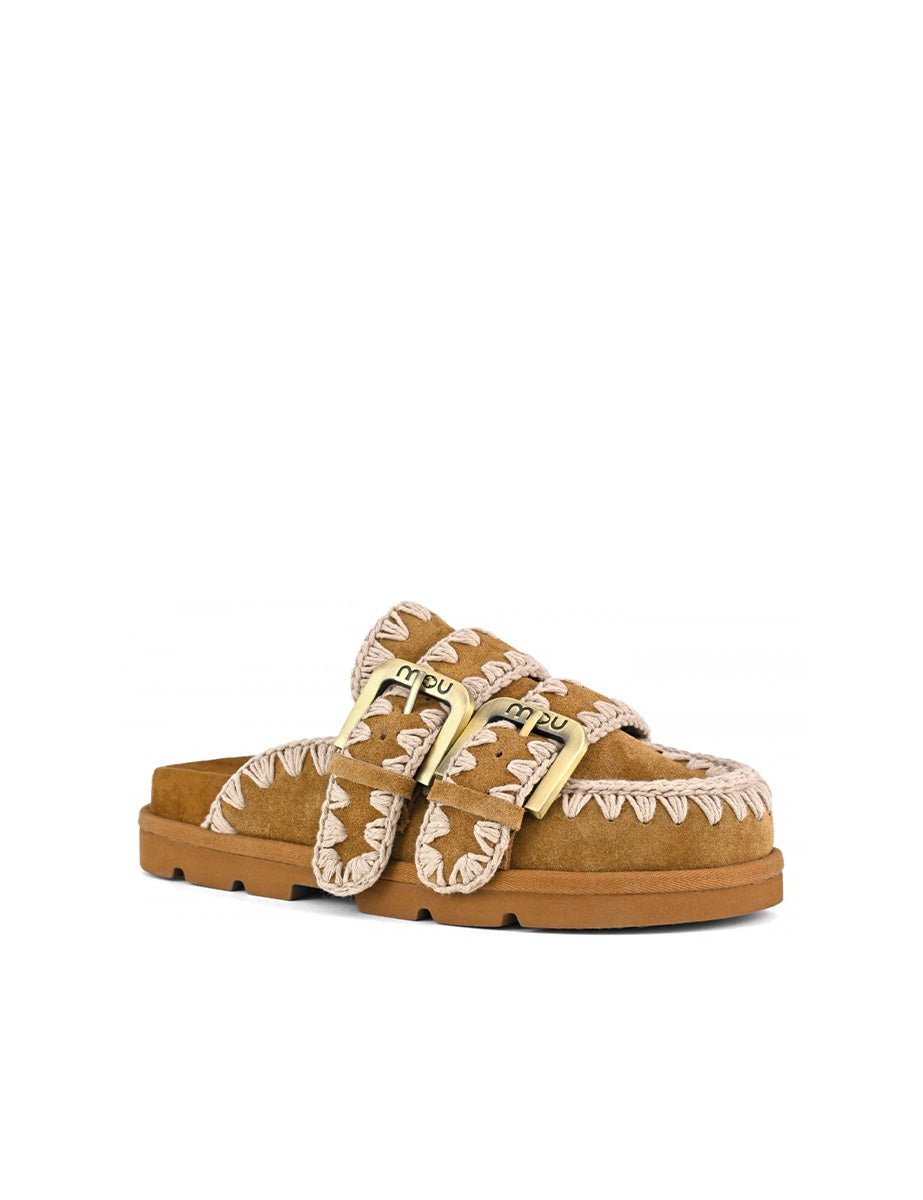 sabot low bio two buckles cognac - mou - sabot