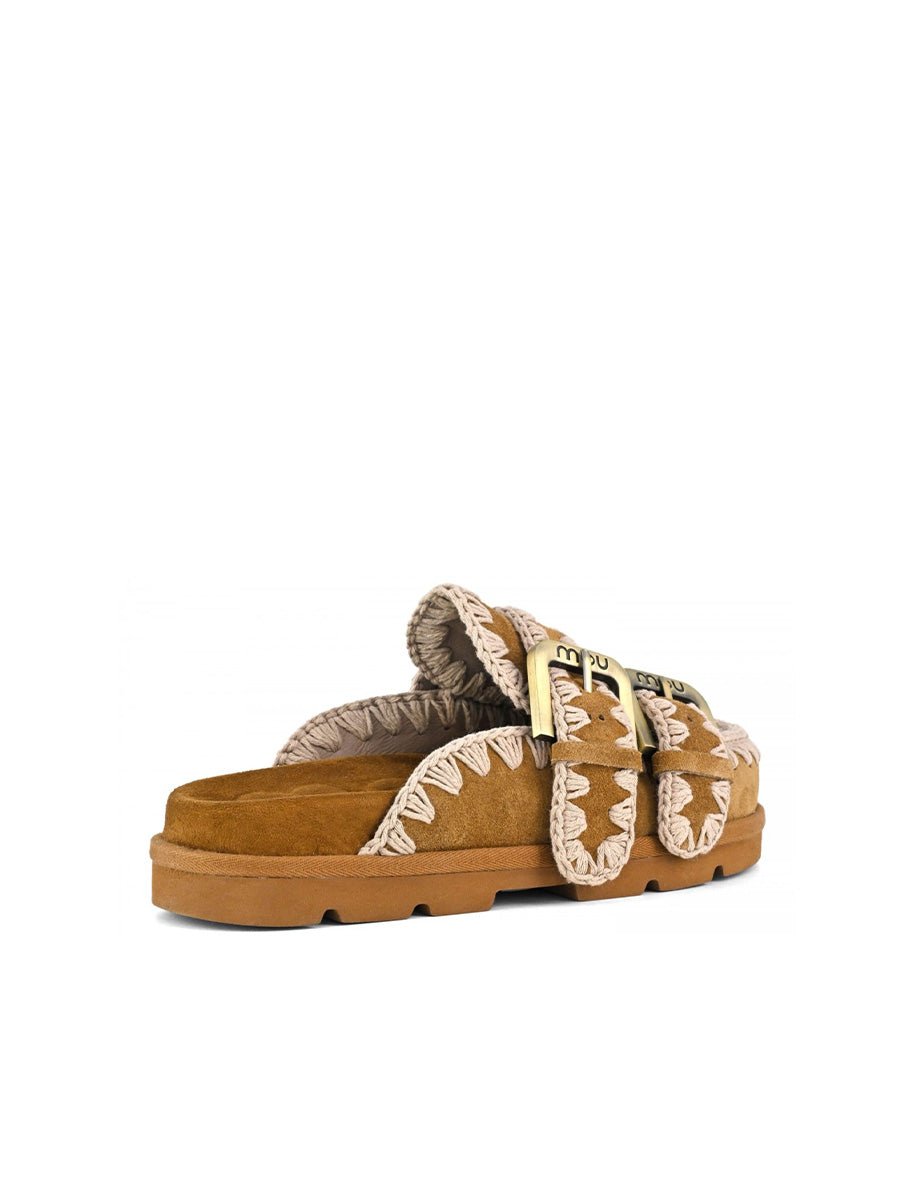 sabot low bio two buckles cognac - mou - sabot
