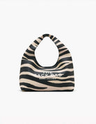 sack bag leather zebrato black white - Frida SRL