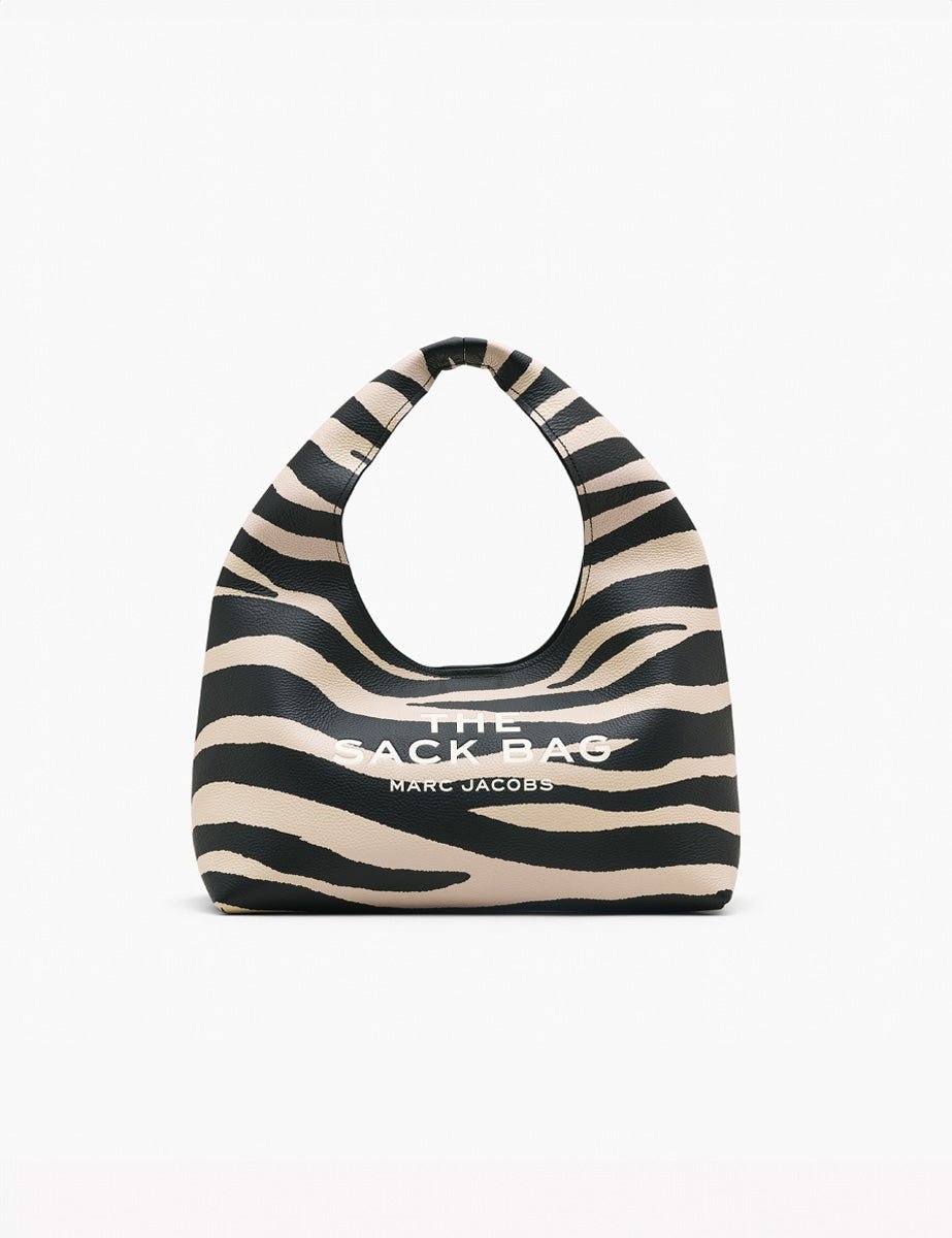 sack bag leather zebrato black white - Frida SRL