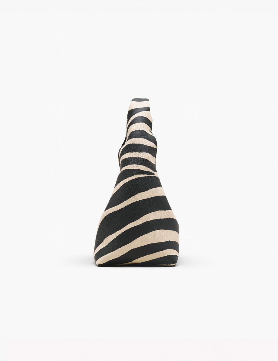 sack bag leather zebrato black white - Frida SRL