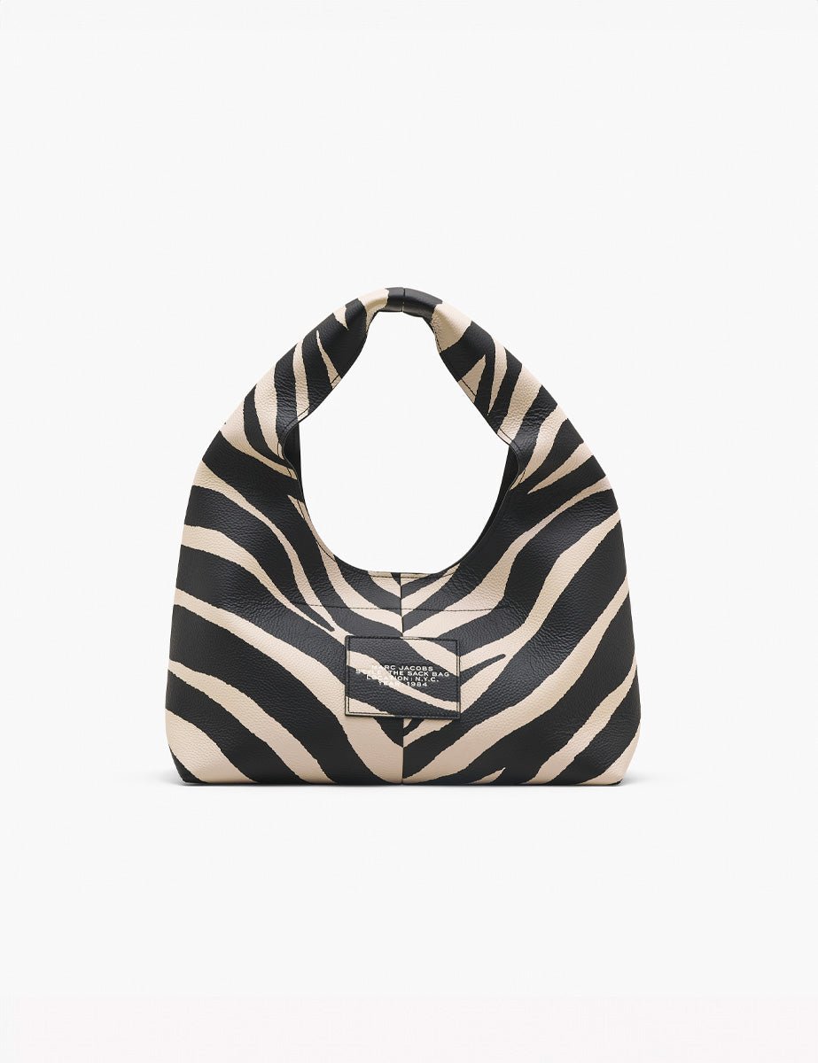 sack bag leather zebrato black white - Frida SRL