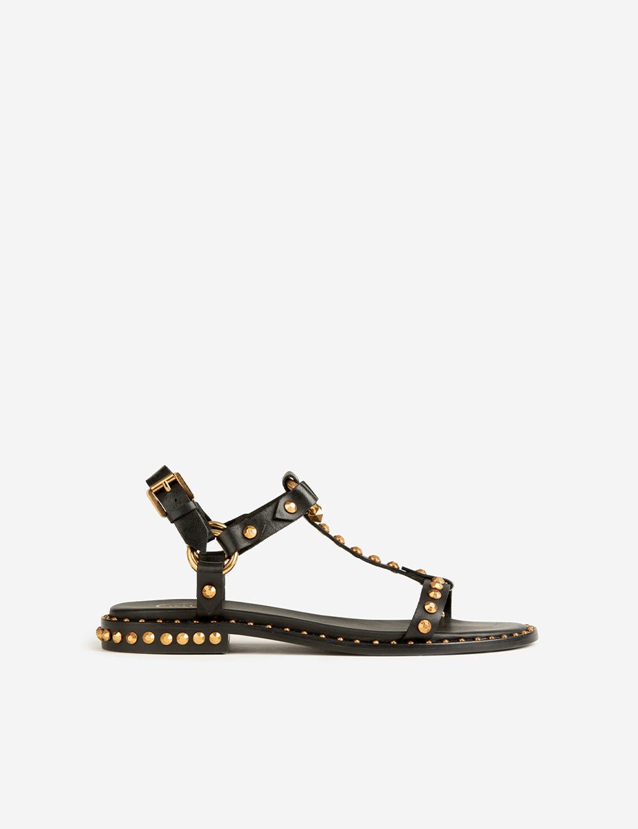 sandalo borchie nero - ash - flat