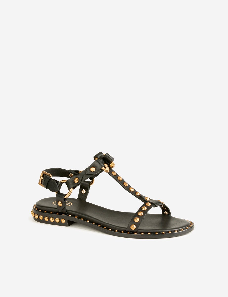 sandalo borchie nero - ash - flat