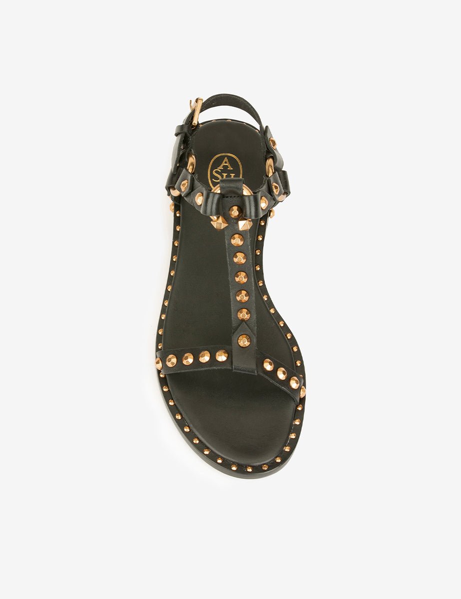 sandalo borchie nero - ash - flat