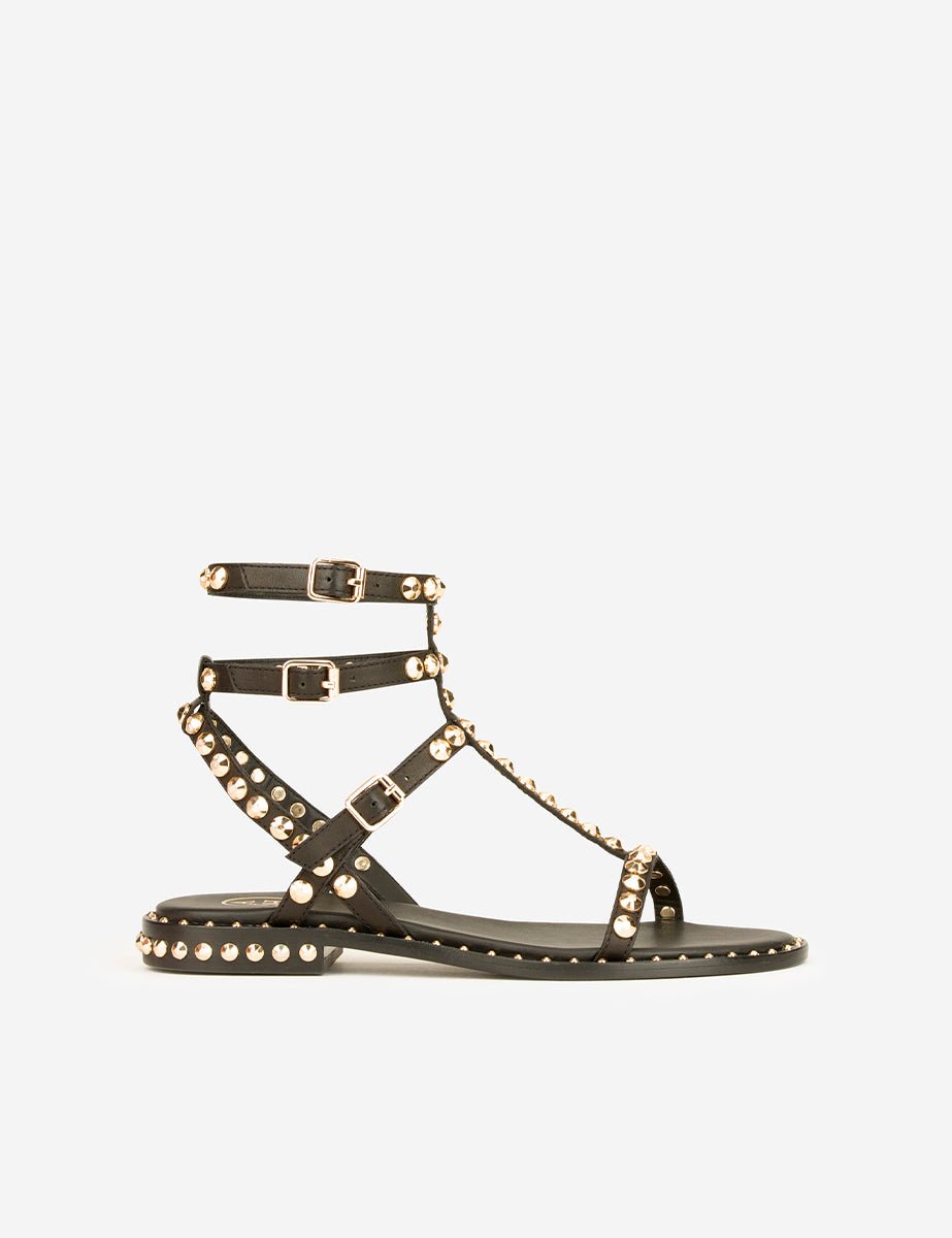 sandalo borchie nero - ash - flat