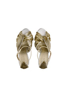 sandalo cinturino luxury velluto oro - forte forte - sandalo tacco
