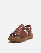 sandalo clairemont fisherman dark red - timberland - flat