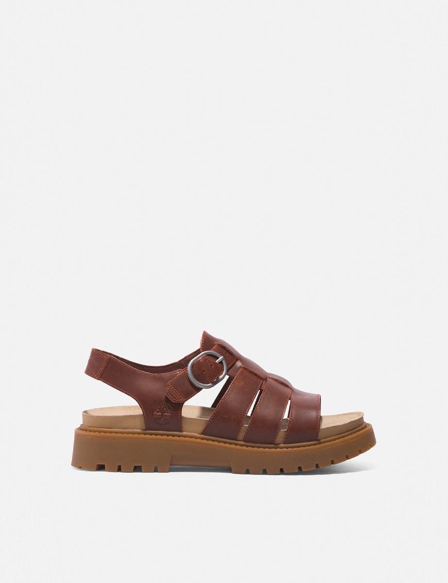 sandalo clairemont fisherman dark red - timberland - flat