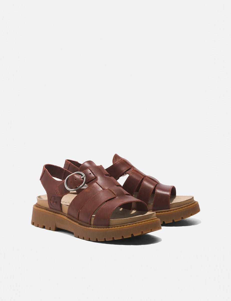 sandalo clairemont fisherman dark red - timberland - flat