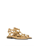 sandalo flat cinturino moka mou brass - ash - flat