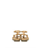 sandalo flat cinturino moka mou brass - ash - flat