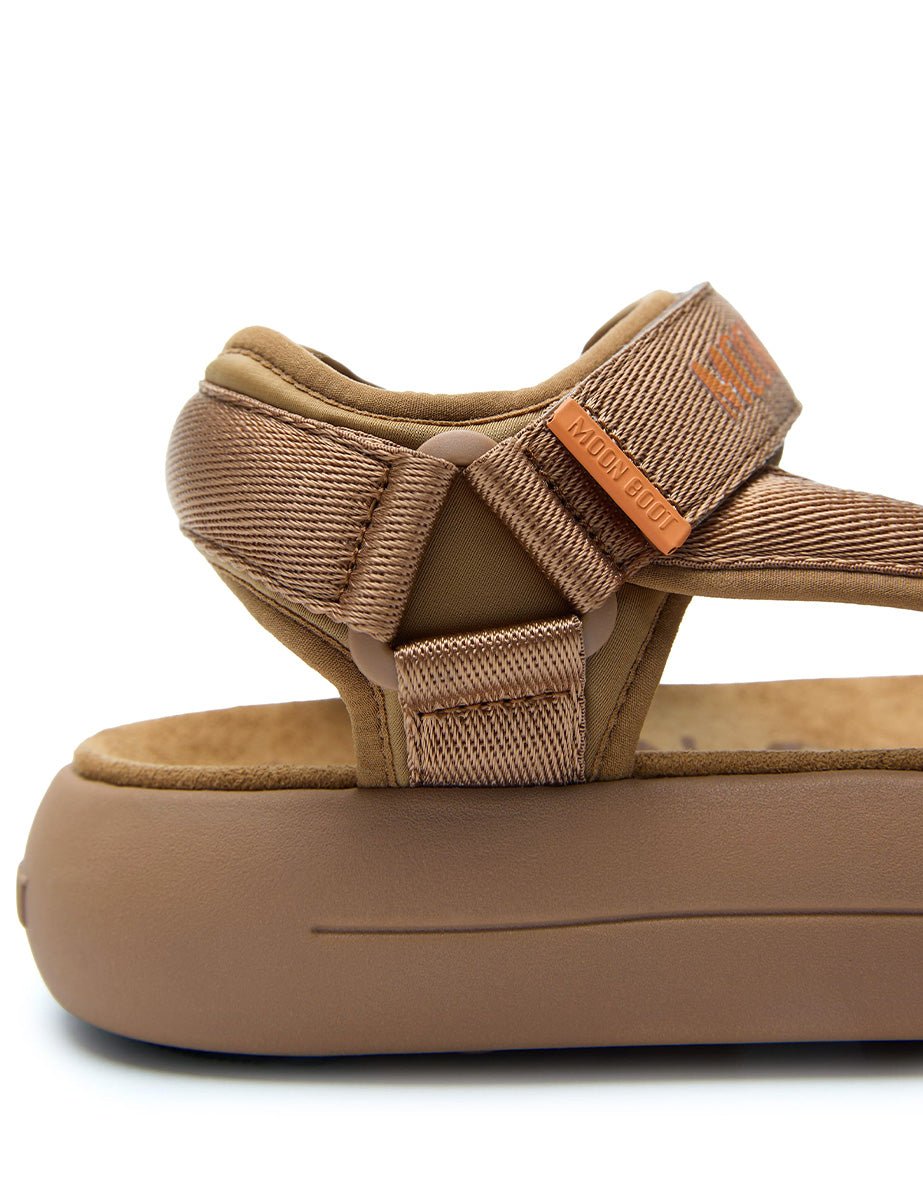 sandalo fussbett cinturino cognac - moon boot - platform