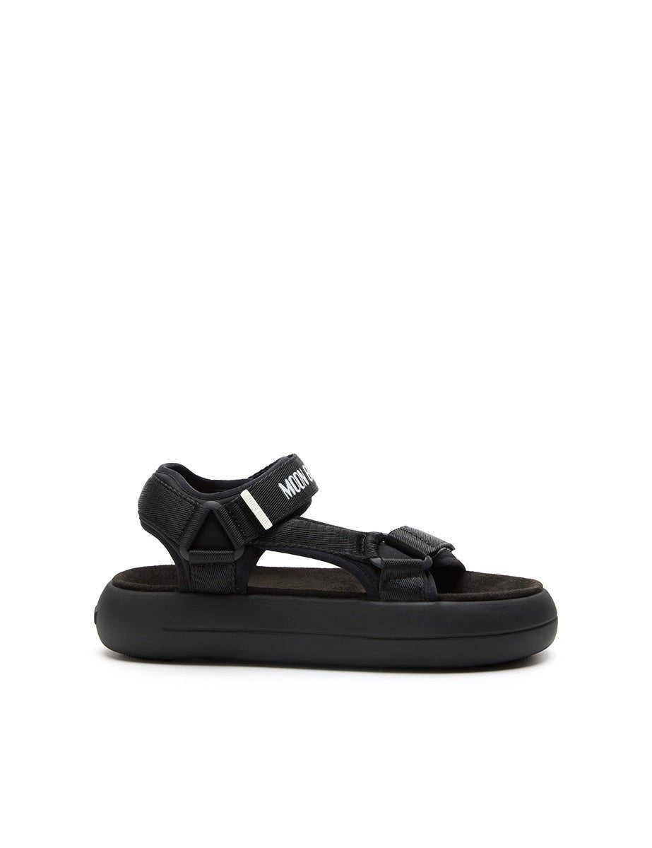 sandalo fussbett cinturino nero - moon boot - platform