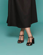 sandalo gabbia nero - a.bocca - sandalo tacco