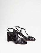 sandalo gabbia nero - a.bocca - sandalo tacco