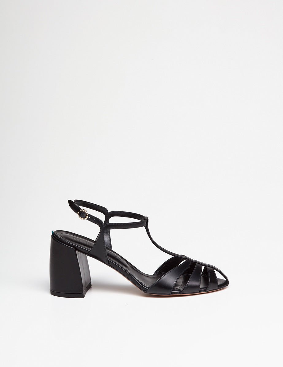 sandalo gabbia nero - a.bocca - sandalo tacco