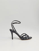 sandalo gabbietta vernice nero - ncub - sandalo tacco